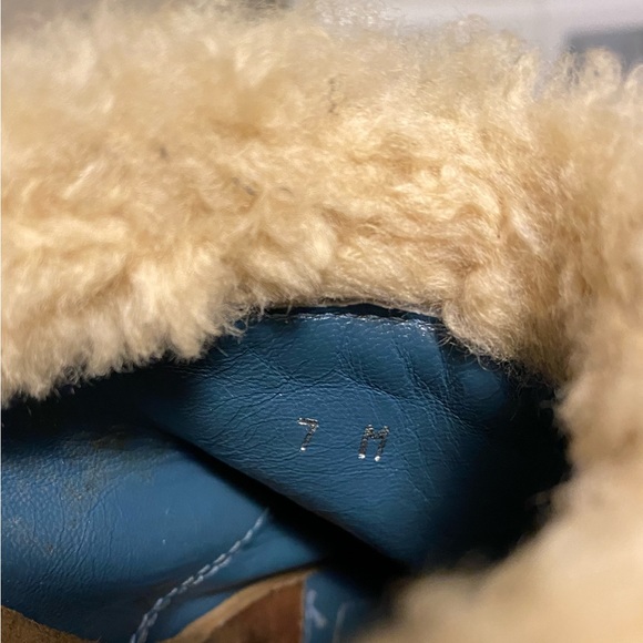 Via Spiga leather and suede heeled clogs with stud and fur details size 7 - Picture 9 of 12